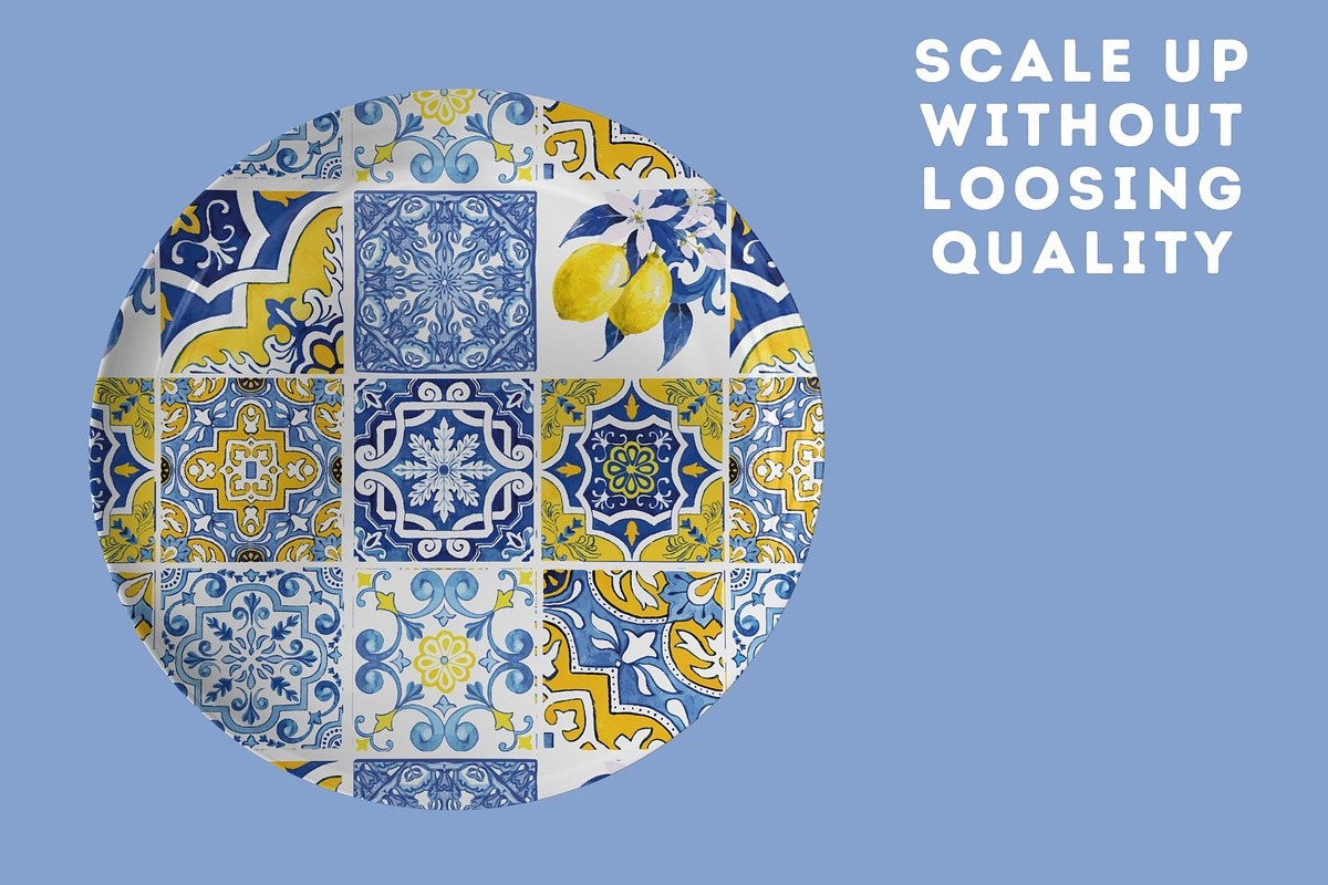 Majolica tile seamless pattern, a Pattern Graphic by Amalia de los Santos (Photo 2 of 3)