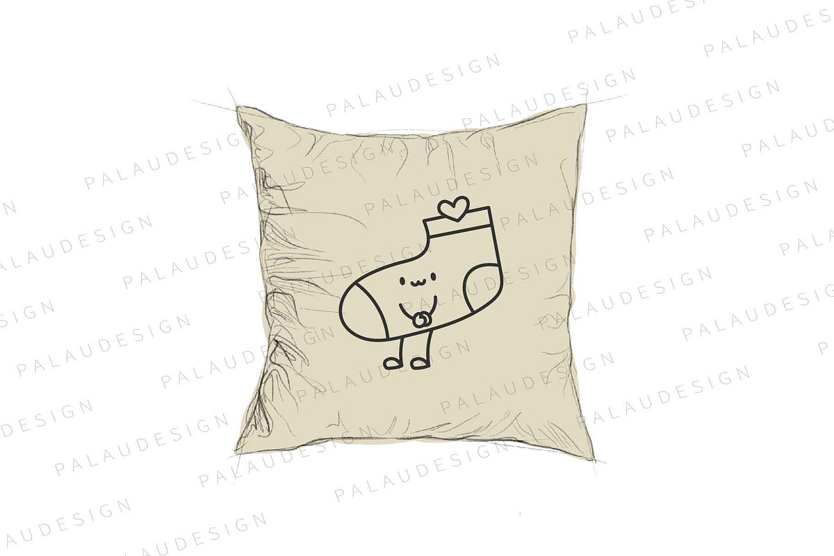 Cute Kawaii Sock, an Object Illustration by Palau (Photo 5 of 12)