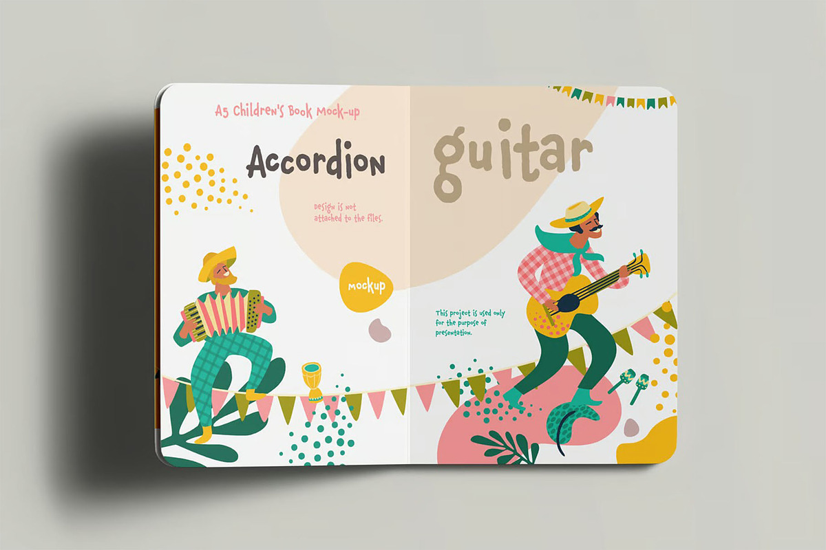 A5 Childrens Book Mock-up, a Product Mockup by zippypixelstudio (Photo 9 of 10)