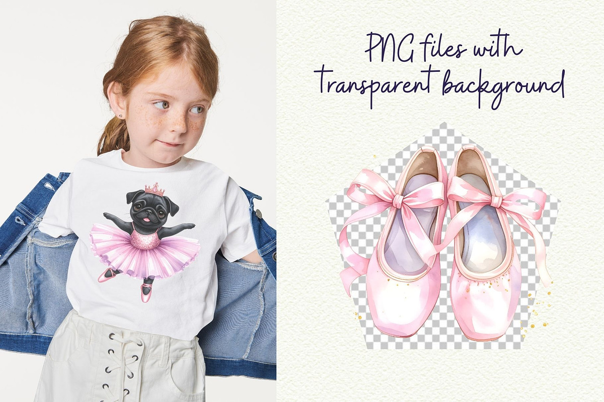 Pug Ballet Coquette Clipart, an Object Graphic by Anna Design Studio (Photo 5 of 9)