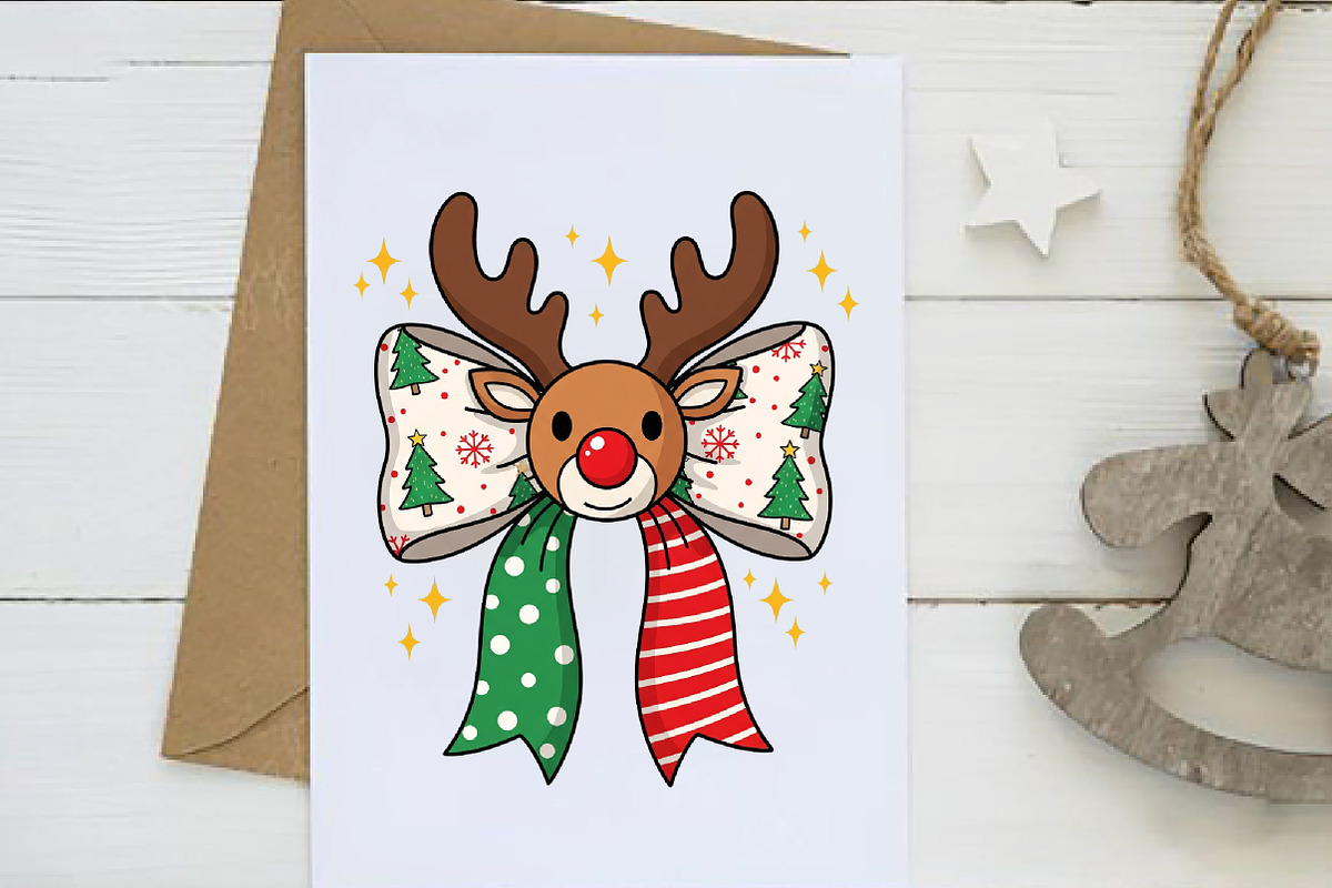 Christmas Reindeer Coquette Bow Png, an Icon by Dream Creation (Photo 3 of 5)