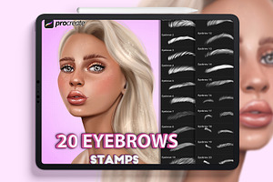 Procreate Eyebrows Stamps