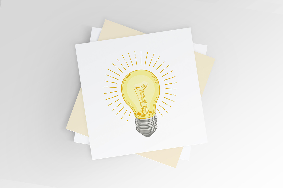 Engraving light bulb, a Technology Illustration by Good Studio (Photo 3 of 3)