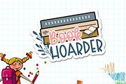 Book Lovers Sticker Bundle, Book png, an Education Illustration by Etcify (Thumbnail 2 of 5)