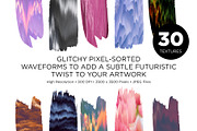 Digital Waveforms Glitch Textures, a Texture Graphic by Designdell (Thumbnail 3 of 5)