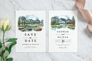 Watercolor Pine Trees & Lake, an Illustration by Yorda Studio (Thumbnail 7 of 13)