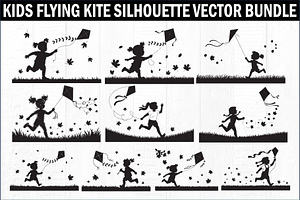 Kids Flying Kite Laser Cut Bundle, a Graphic by Designs_River