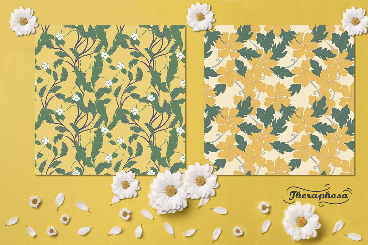 20JPG/EPS Tropical floral pattern, a Pattern Graphic by Theraphosath (Photo 14 of 21)