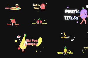 Fruits Titles | Premiere Pro MOGRT, a Templates & Theme by FlashFXbox