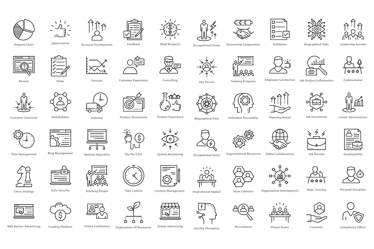 1270 Business Line Icons, an Outline Icon by Creative Stall (Photo 6 of 22)