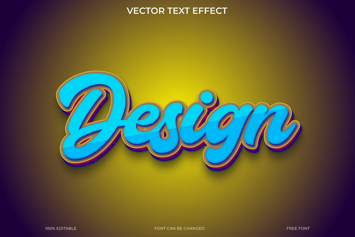 Design 3D Text Effect Vector EPS, an Action Add-On by Imamul001