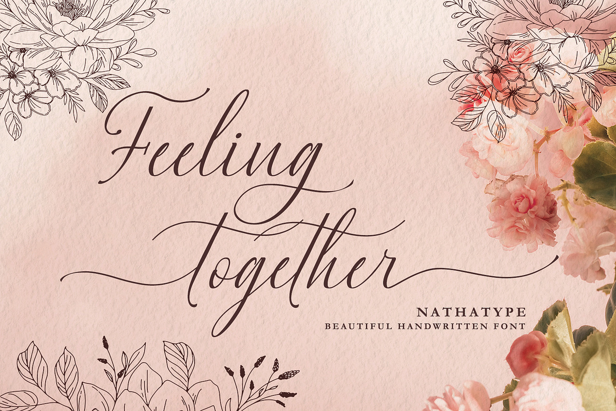Feeling Together, a Script Font by Nathatype (Photo 1 of 7)