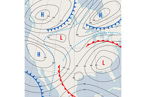 Weather Forecast, Isobar USA Map