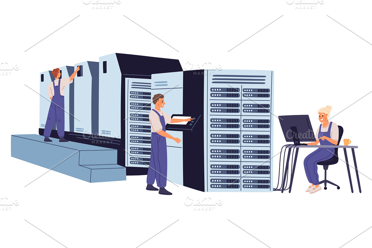 Male and female system, a Technology Illustration by Vectorbuum