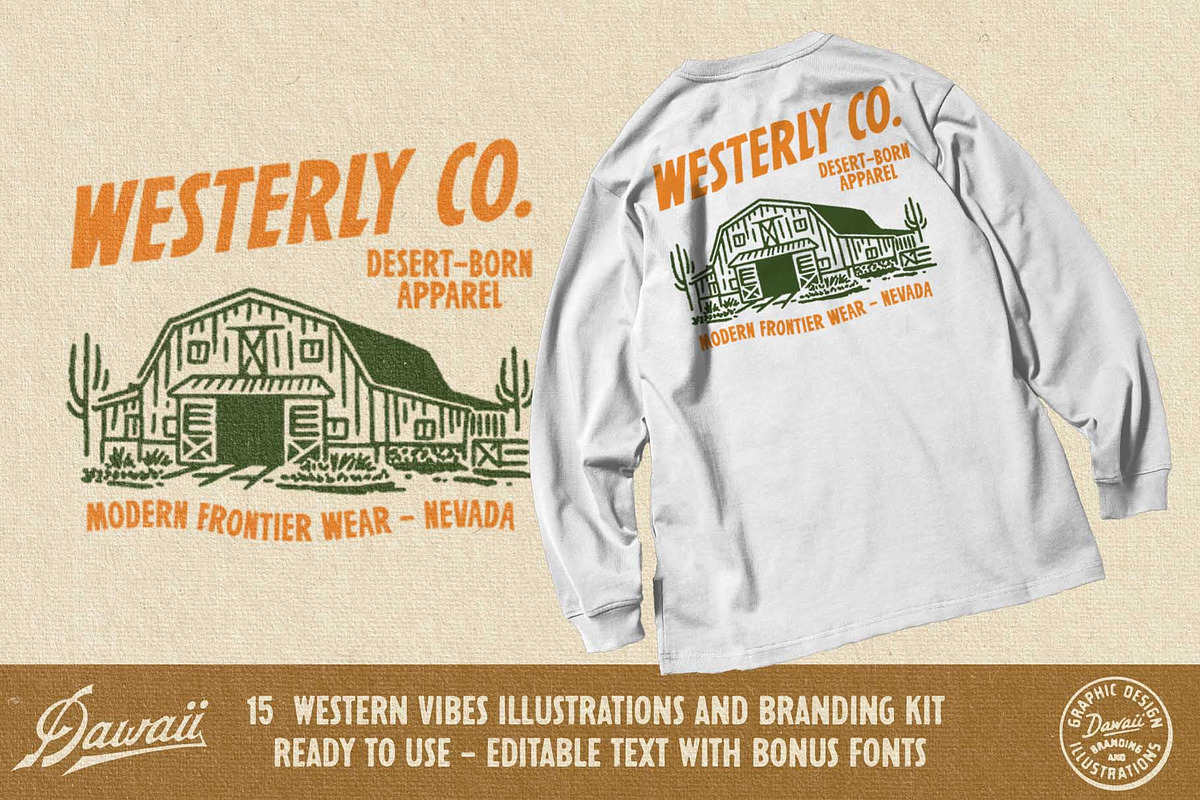 Timeless Emblems Vol.1 Western, a Branding & Logo Template by Dawaii Goods (Photo 5 of 6)