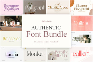 Authentic Modern Font Bundle