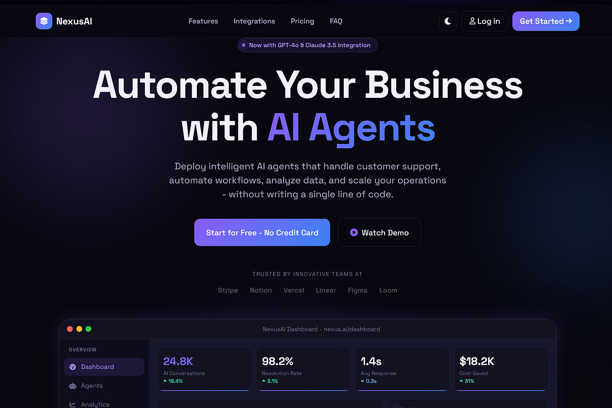 NexusAI - Saas AI HTML Template, a HTML Template by Helenshop (Photo 2 of 3)