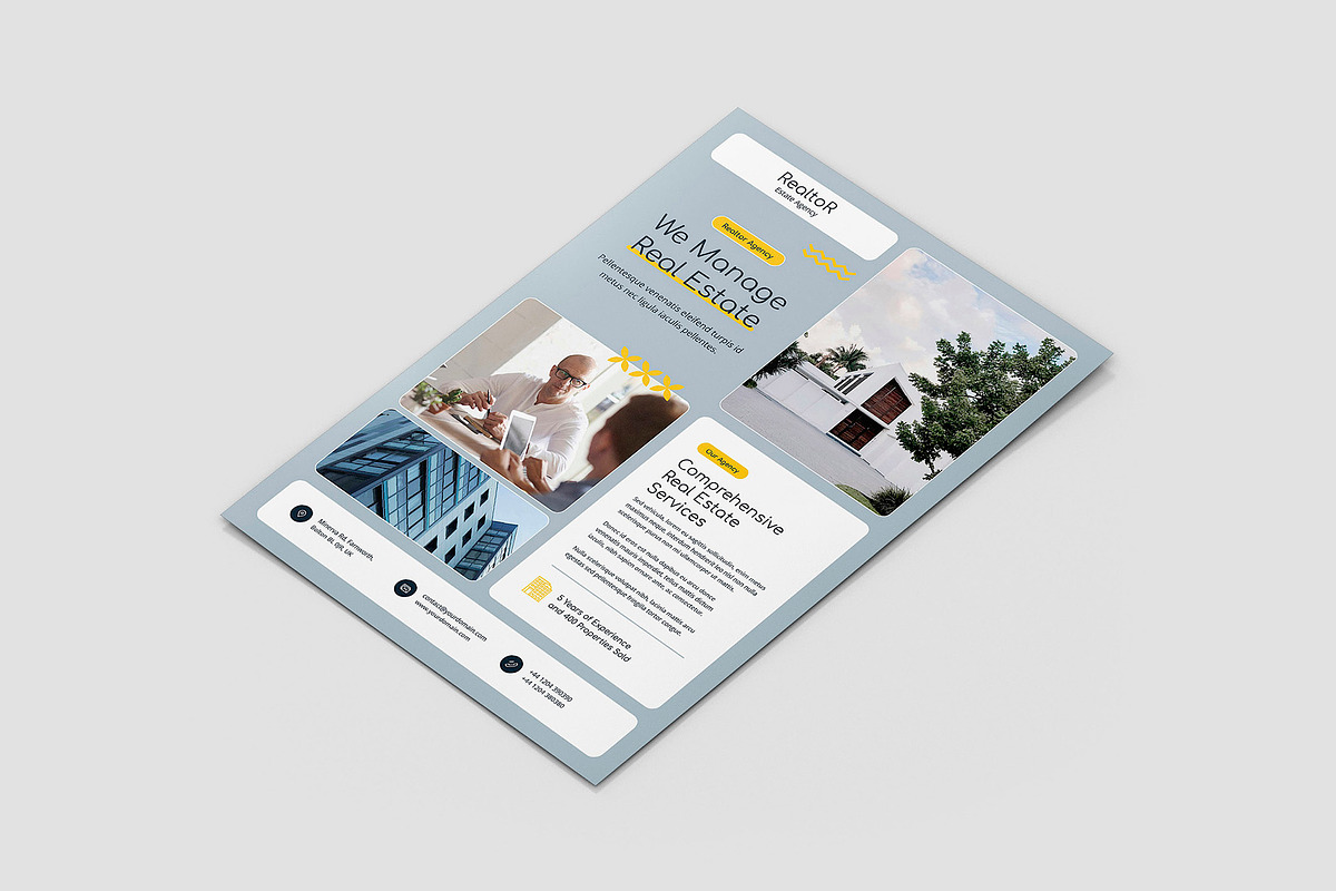 Realtor Estate Agency Flyer Template, a Flyer Template by artbart (Photo 4 of 9)