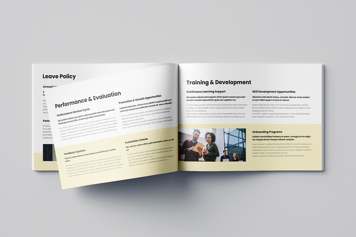 HR Employee Handbook Landscape, a Brochure Template by Pixelpick (Photo 5 of 9)
