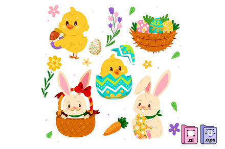 Cute Easter Elements