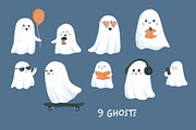 Free Spirits Ghost Vector Graphics, a Seasonal Illustration by Bend Brand Design (Thumbnail 5 of 5)