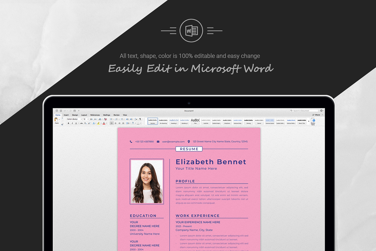 Sleek CV Template for Professionals, a Resume Template by ResumeInventor (Photo 4 of 5)