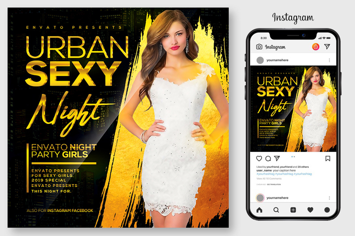 100 Night Club Party Flyers Bundle, a Flyer Template by graphicforest (Photo 39 of 72)
