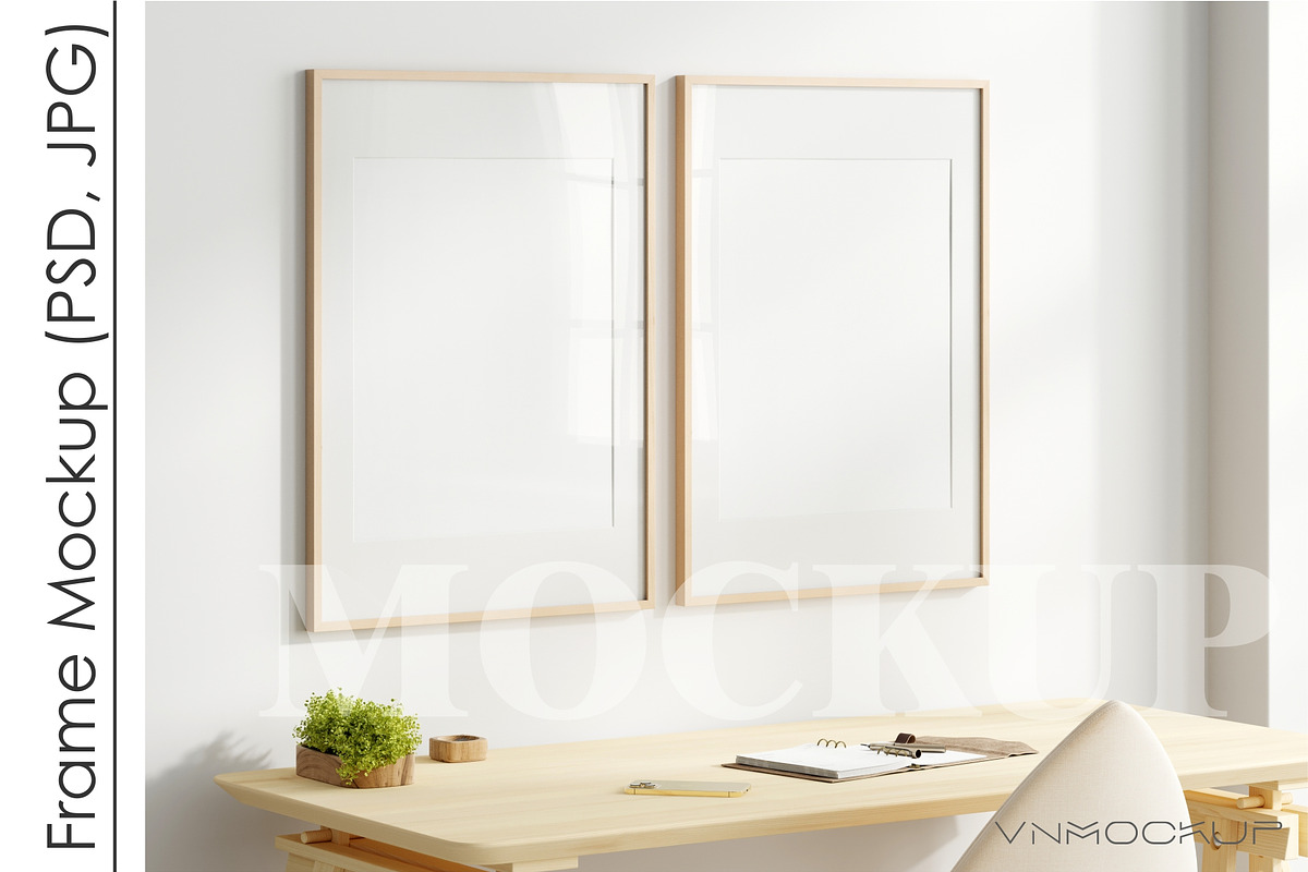 Frame Mockup PSD JPG, a Print Template by VNmockup (Photo 1 of 5)
