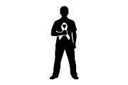 Cancer Awareness Day Silhouette Set, a Healthcare Illustration by balal (Thumbnail 3 of 6)
