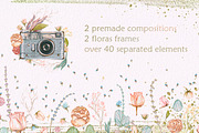 Retro photocamera with flowers, an Illustration by Gluiki (Thumbnail 2 of 4)