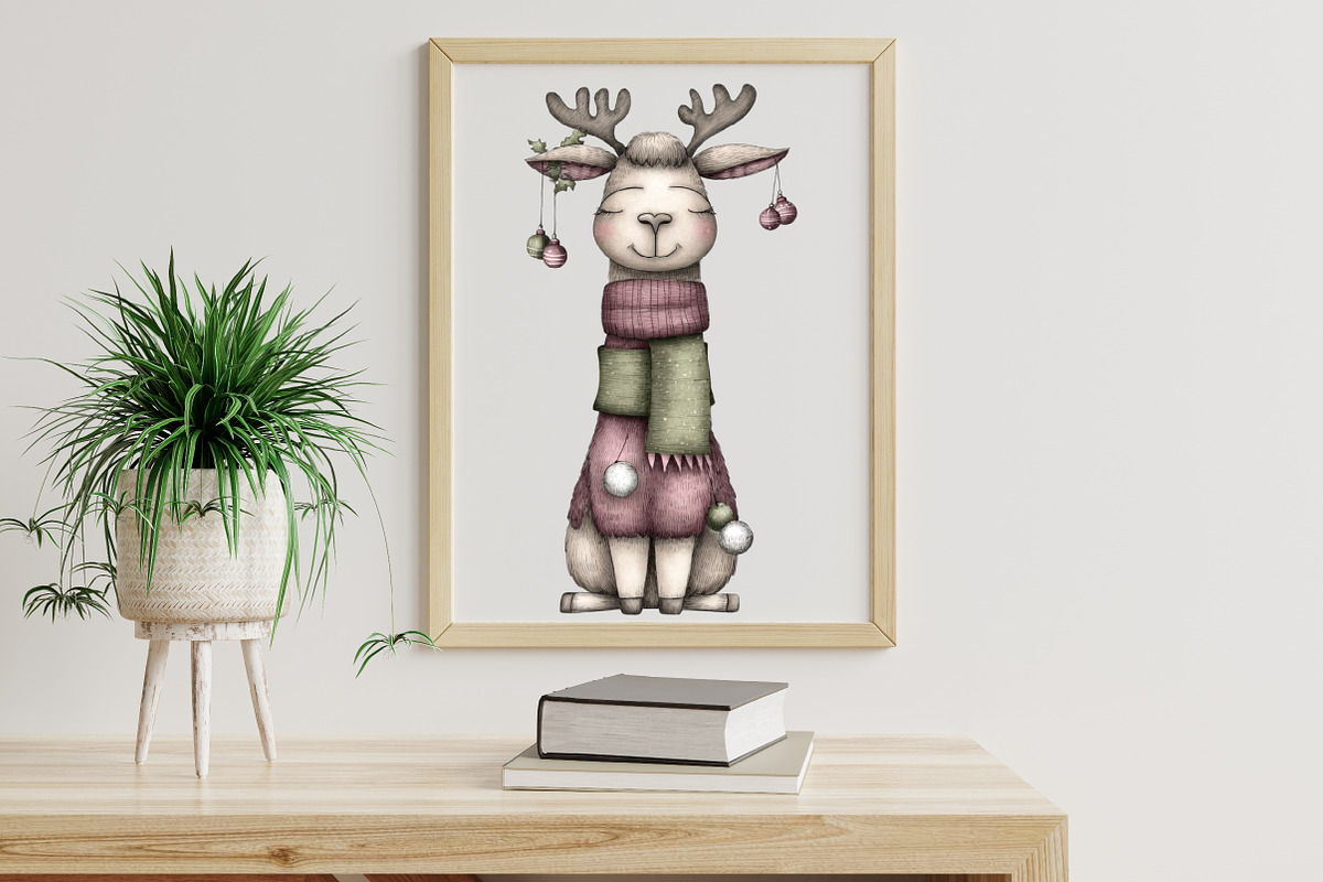 Quirky Christmas Animal Clipart Bund, an Illustration by Libby Wishes (Photo 5 of 7)