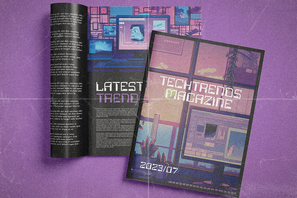 Digital Dreamer | 1980s CPU Font, a Sans Serif Font by HipFonts (Photo 6 of 11)