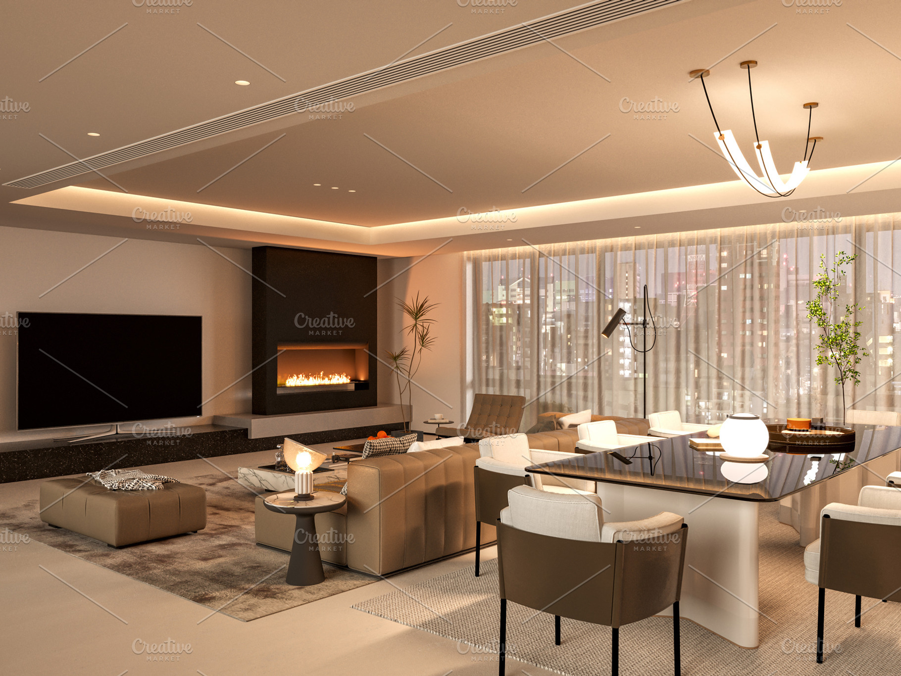 Elegant Living room: Warm Glow light, an Architecture Photo by Pozitivo