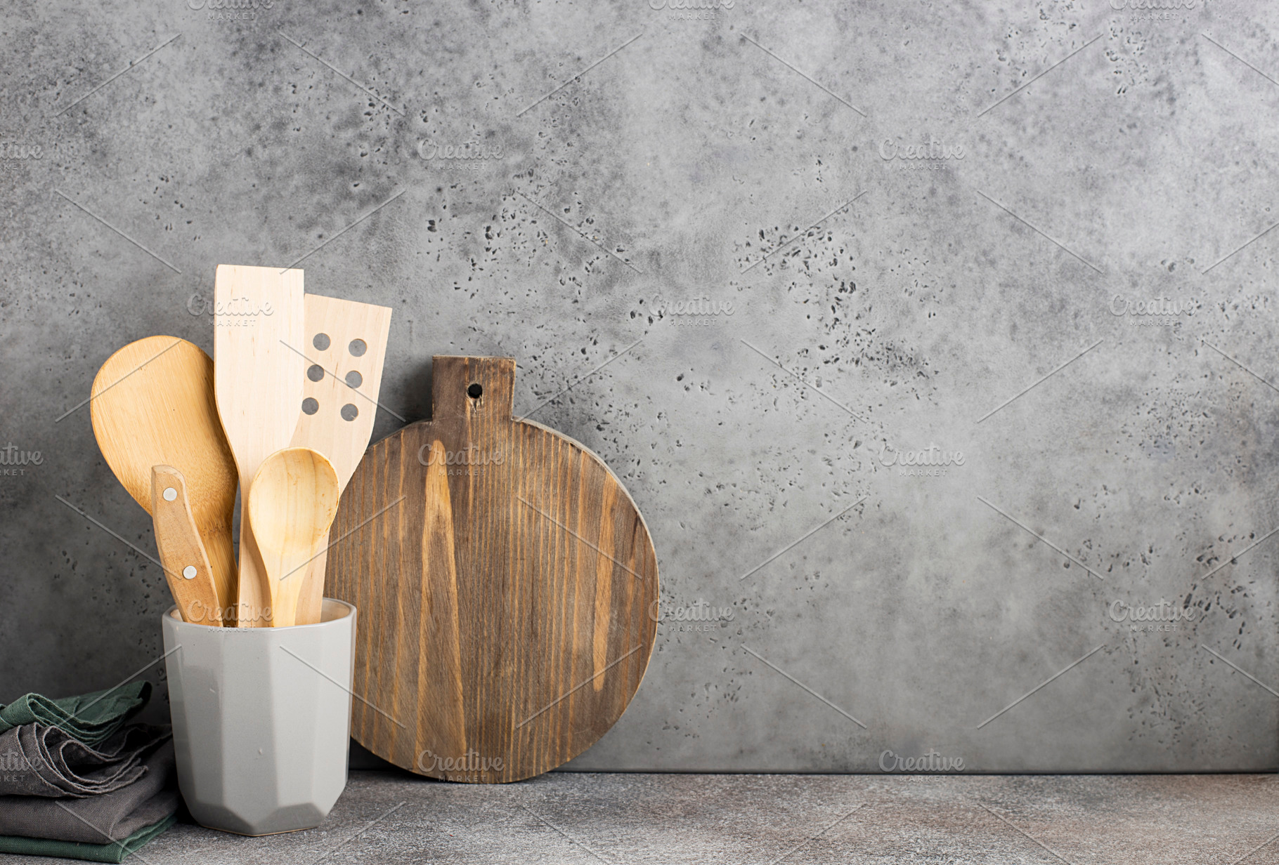 Kitchen shelf gray concrete ceramic stock photo containing background and bowl, an Abstract Photo by IleishAnna