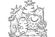 Outline cartoon kids illustration, an Illustration by Bubert Art (Thumbnail 20 of 33)