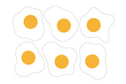 Fried Egg Vector Illustrations, a Graphic by This For There (Thumbnail 3 of 3)