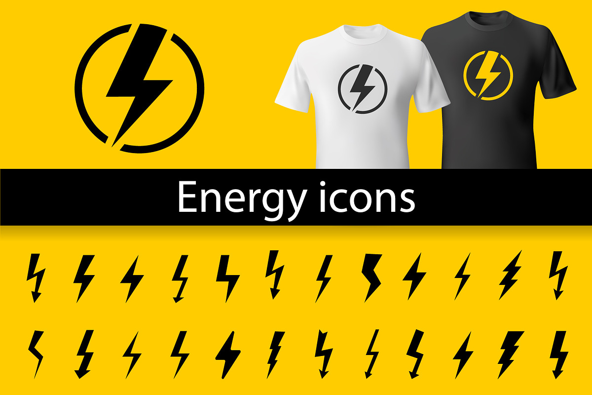 Electro Sign. Energy Lightning Icon., a Solid Icon by Plaid4You (Photo 1 of 5)