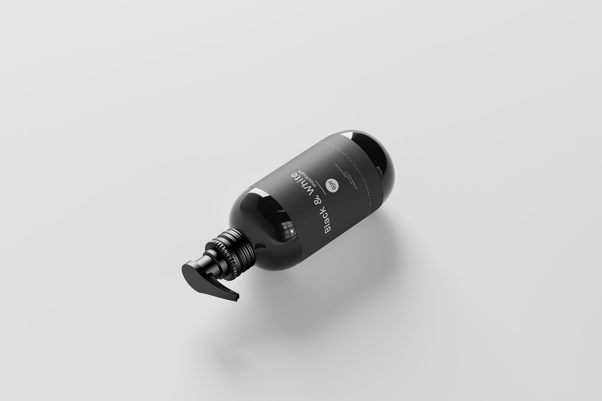 Black & White Mockups - Pump Bottles, a Packaging Mockup by pmvch (Photo 136 of 160)