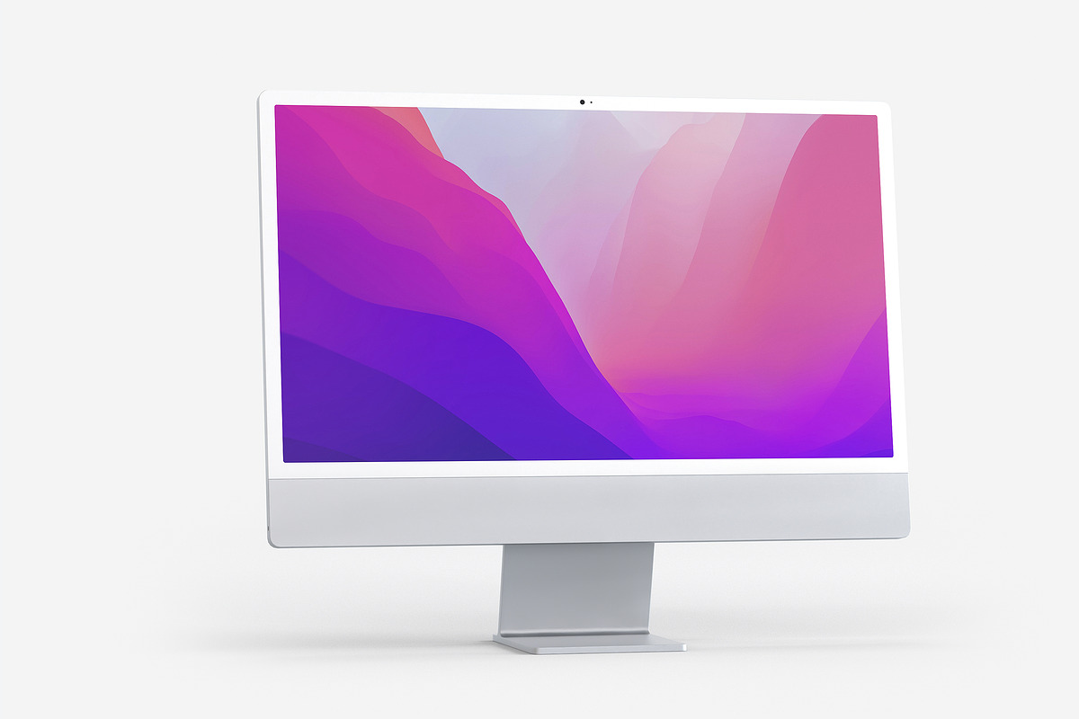 12 Ultra-Realistic iMac 24 Mockups, an iPad Mockup by Smotrow Related (Photo 5 of 15)