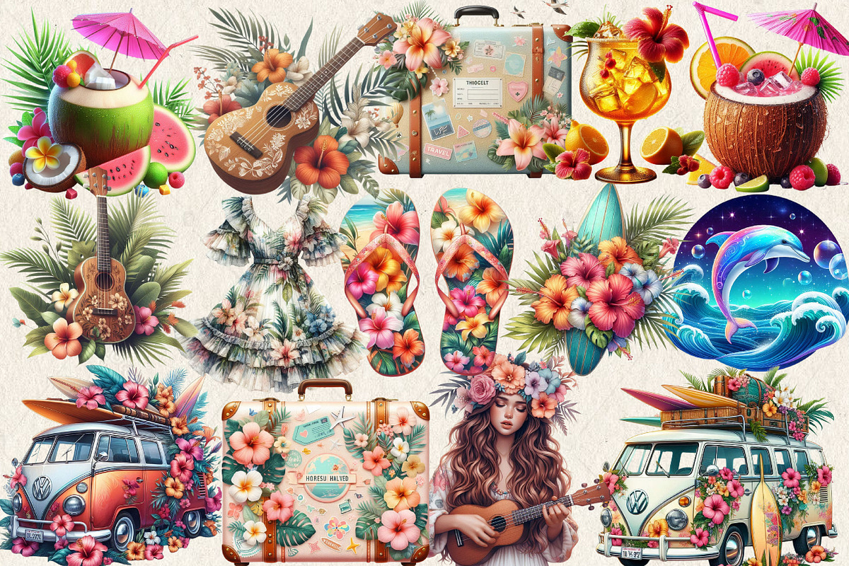 Spring Tropical Beach Sublimation, an Illustration by Wow Magic (Photo 2 of 2)