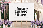 Candlelit PSD Wedding Sign Mockup, a Product Mockup by Printable Pretty Studio (Thumbnail 5 of 6)
