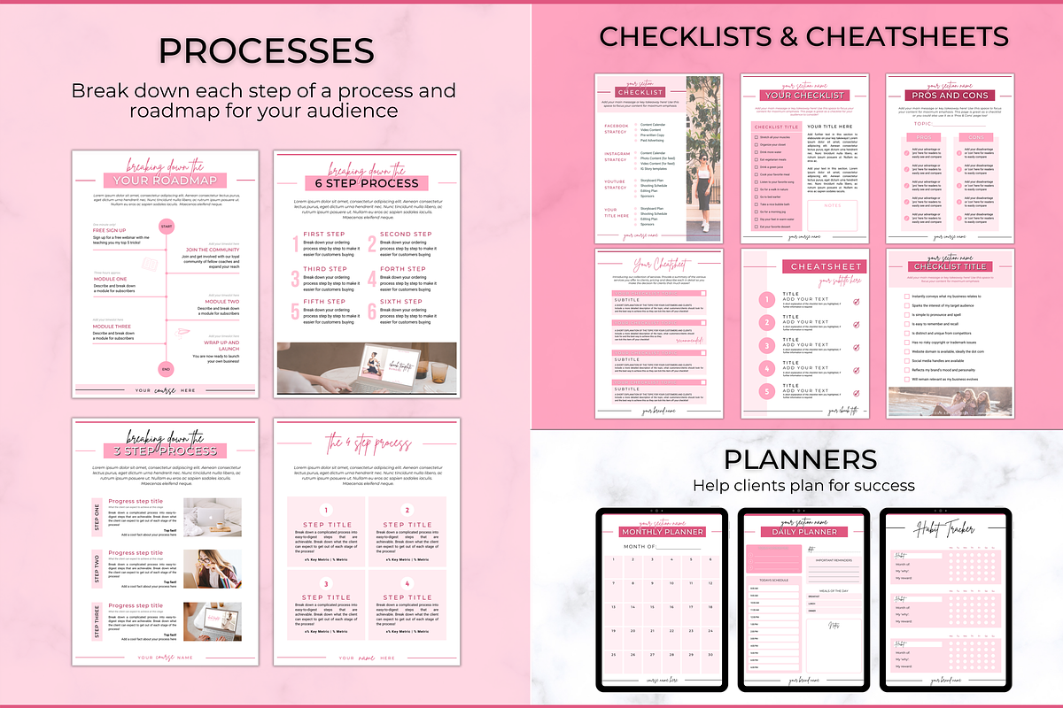 eBook & Workbook Bundle! 140 Pages, a Marketing Template by Templatables (Photo 4 of 10)