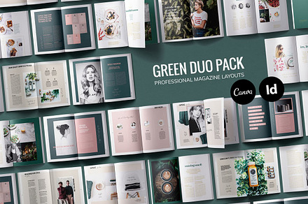 Magazine Duo Pack / CANVA, INDD, a Magazine Template by Mirazz