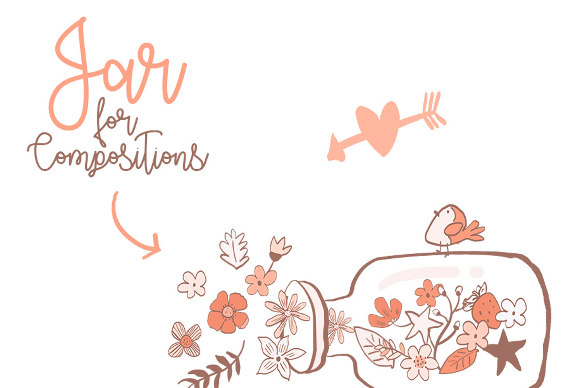 Sweet Pink Garden Wedding Clipart, an Illustration by Bamboobear Books Shop (Photo 4 of 6)