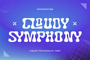 Cloudy Symphony - Psychedelic Font, a Script Font by AQR Studio (Thumbnail 1 of 9)