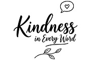 Kindness in Every Word Line Art, an Object Illustration by Ghagra (Thumbnail 2 of 7)
