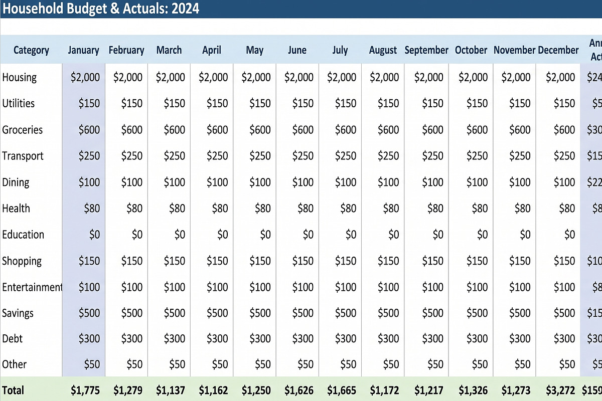 Daily Monthly Budget Tracker Excel, a Presentation Template by Snapybiz (Photo 3 of 4)