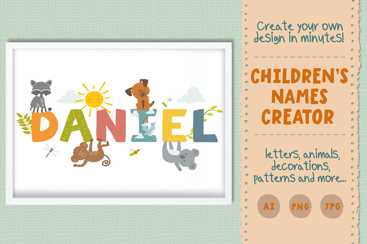 Children's names creator, an Object Graphic by Trinibis (Photo 1 of 8)