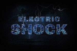 PSD Electric Editable Text Effect