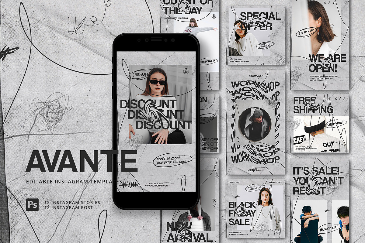 Avante - Instagram Templates, a Social Media Template by Rakyu (Photo 1 of 6)